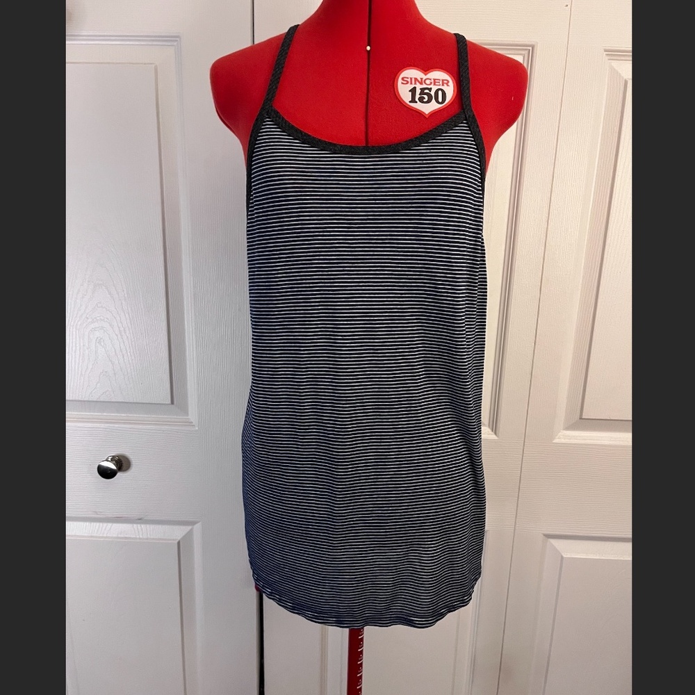 Abound Spaghetti Strap Stripe Hi Lo Tank Top L
